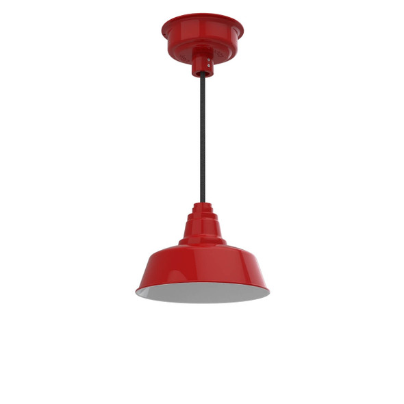 10" Goodyear LED Pendant Light in Cherry Red