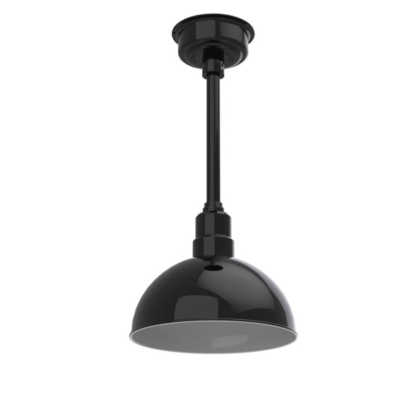 12" Blackspot LED Pendant Light in Black with Black Downrod