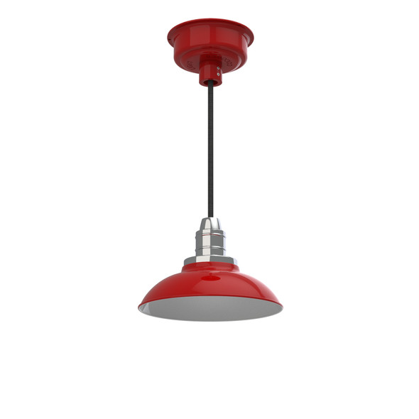 10" Peony LED Pendant Light in Cherry Red