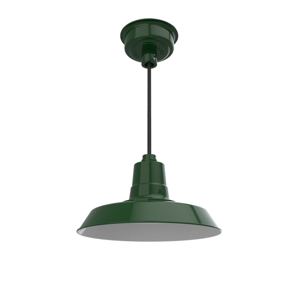 14" Vintage LED Pendant Light in Green