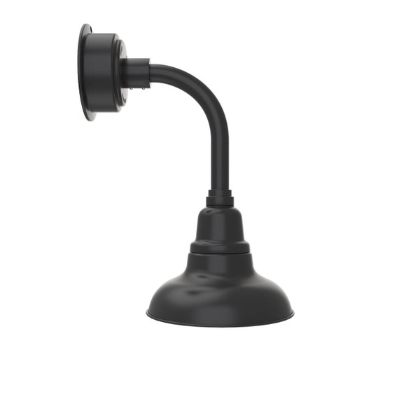 8" Dahlia LED Sconce Light with Trim Arm in Matte Black