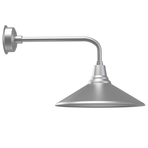 20" Calla LED Barn Light with Traditional Arm in Galvanized Silver