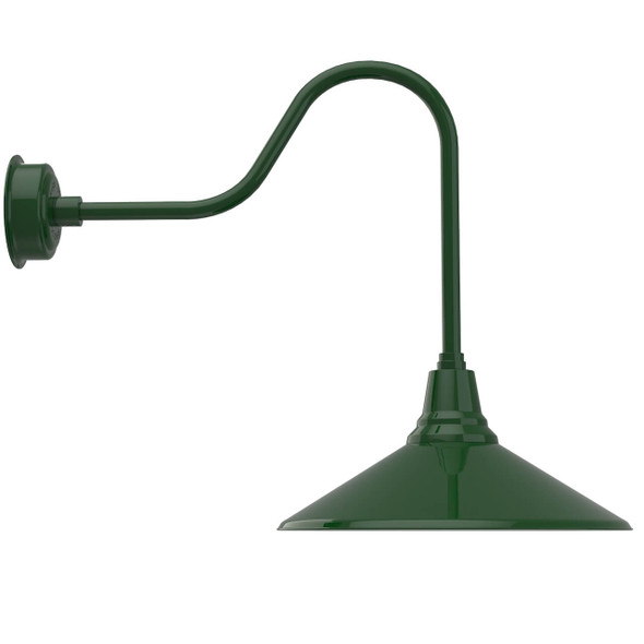 20" Calla LED Barn Light with Sleek Arm in Vintage Green