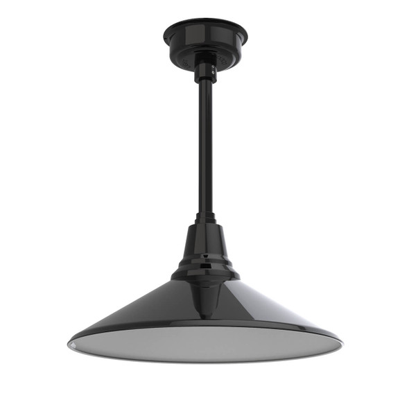 20" Calla LED Pendant Light with Downrod in Black
