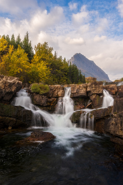 Swiftcurrent Falls - Glacier National Park by Justin Leveillee