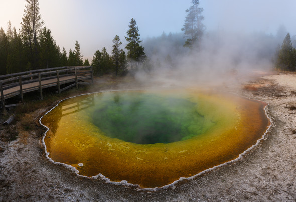 Morning Glory - Yellowstone National Park by Justin Leveillee