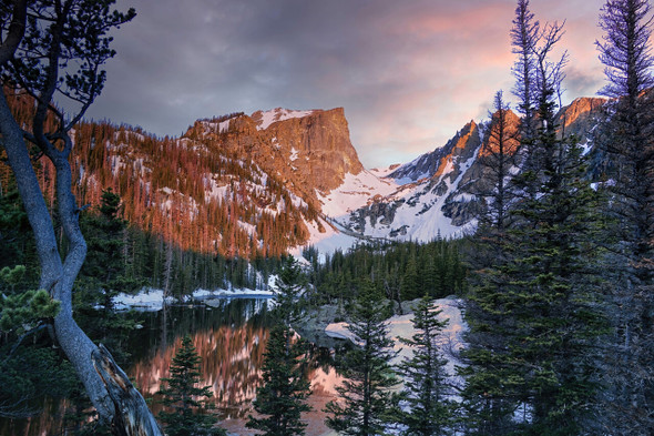 Moody Daybreak at Dream Lake - Rocky Mountain National Park by Brian Kerls Photography