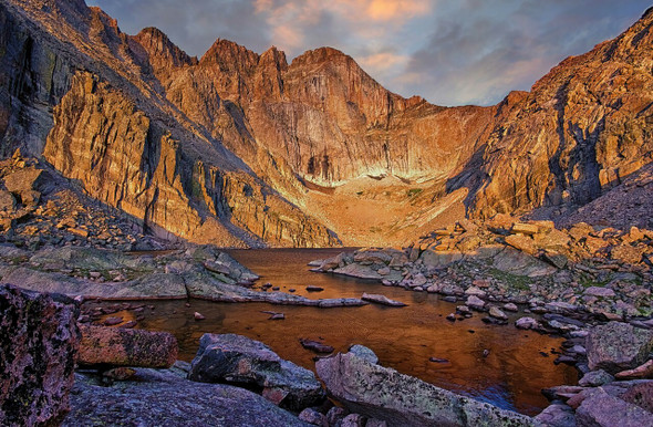 First Light at Chasm Lake - Rocky Mountain National Park by Brian Kerls Photography