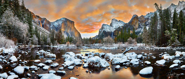 Yosemite National Park Snowy Sunrise, California by David Balyeat