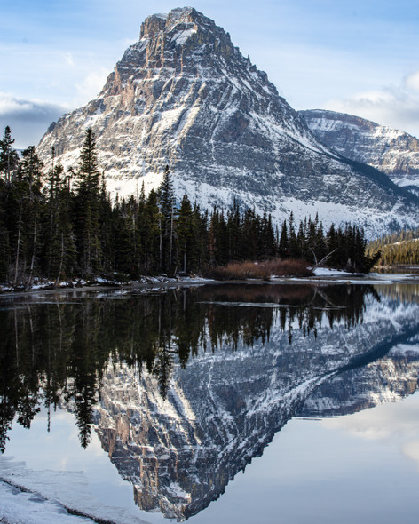 Glacier National Park Sinopah Reflection by Cherie Show