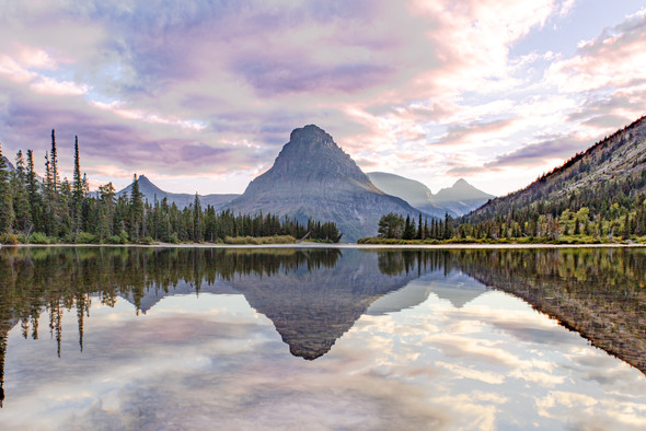 Glacier National Park Sinopah Fall Reflections by Cherie Show