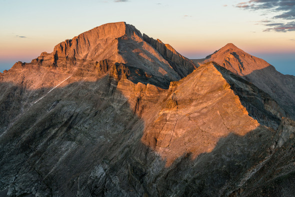 Sunset on Longs Peak - Rocky Mountain National Park by Brian Wolski