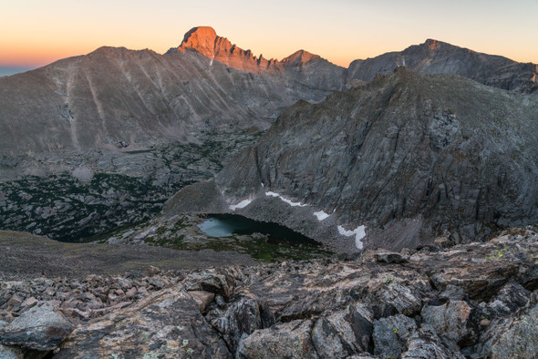 Solitude Lake Sunset - Rocky Mountain National Park by Brian Wolski