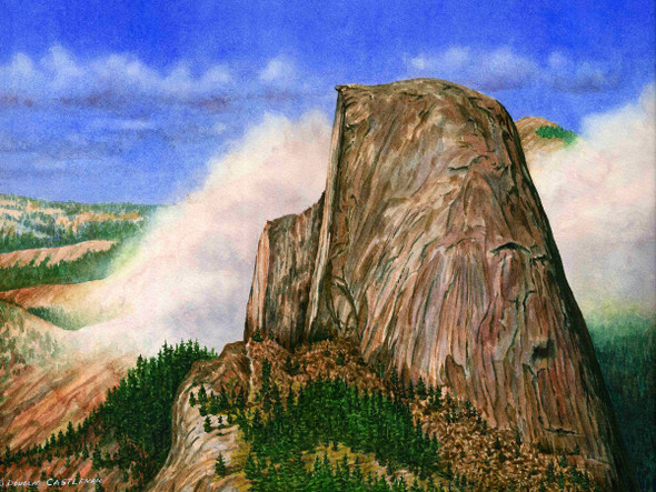 Yosemite Halfdome Afternoon (Original Painting) by Douglas Castleman