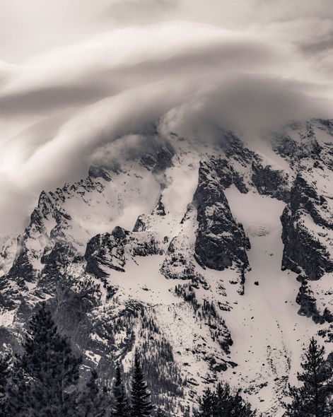 Teton Peaks in Clouds, Grand Teton National Park, Wyoming by Ruby Hour Photo Art ~ Marcela Herdova