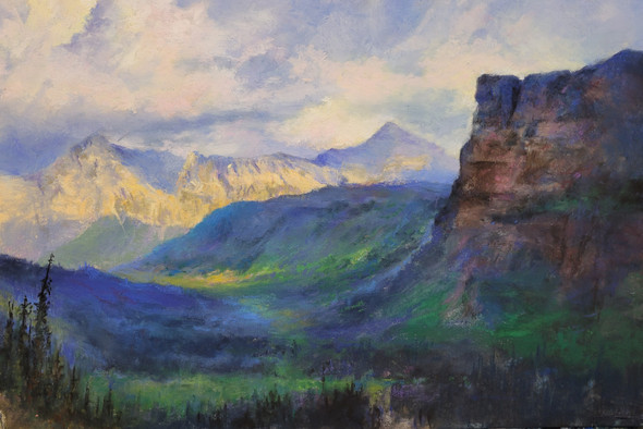 Tempest Approaching the Great Divide - Bob Palmerton Pastels