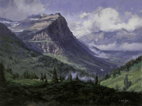 Mount Cannon - Glacier National Park (Original Painting) 24x30 By Linda Glover Gooch