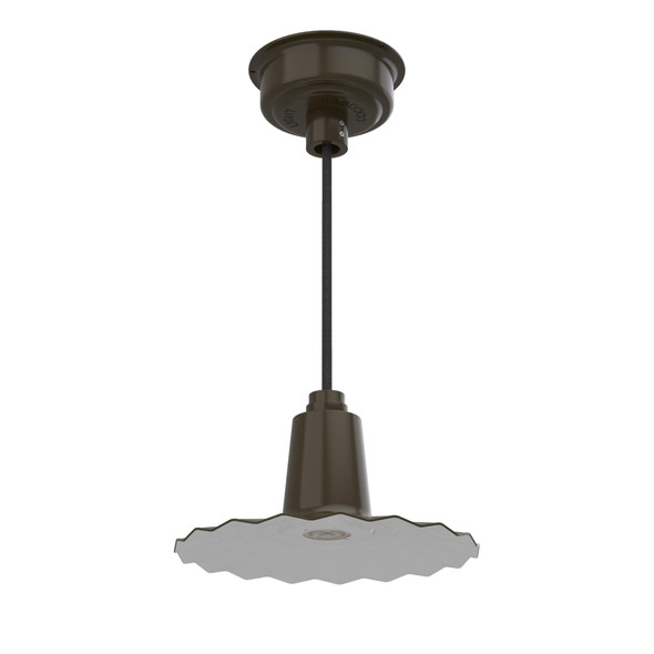 Iris LED Hanging Pendant Light in Mahogany Bronze with Cord and Downrod Options