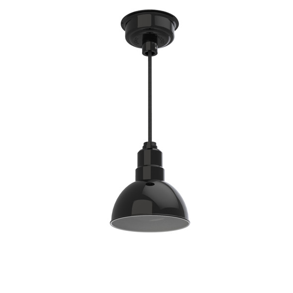 Blackspot Pendant LED Light in Black with Cord and Downrod Options