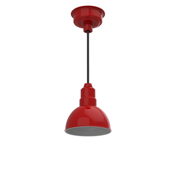 Blackspot Pendant LED Light in Red with Cord and Downrod Options