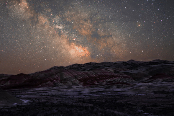 Milky Way over Painted Hills, Oregon by Dana Sharman