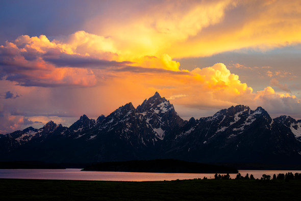 Grand Tetons Sunset, Grand Teton National Park, by Ruby Hour Photo Art ~ Marcela Herdova
