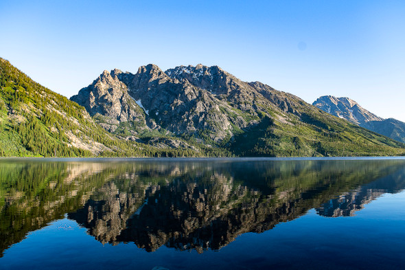 Still Waters at Jenny Lake at Grand Tetons National Park by Gloria Moeller