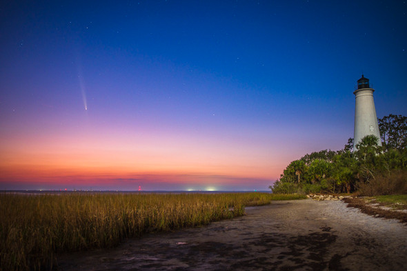 Atlas Comet, St Mark's Wildlife Refuge, by Ruby Hour Photo Art ~ Marcela Herdova