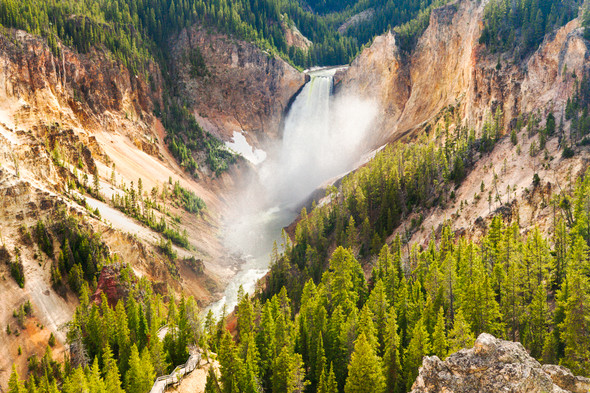 Yellowstone Waterfalls, Yellowstone National Park by Ruby Hour Photo Art ~ Marcela Herdova