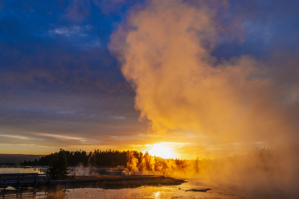 Sunset at Firehole Drive, Yellowstone National Park by Ruby Hour Photo Art ~ Marcela Herdova