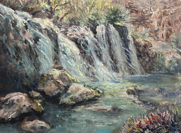 Fifty Foot Falls (Original Oil Painting) by Michael J. Russel