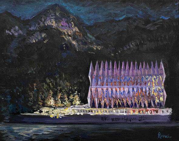 Chapel Aglow (Print) by Michael J. Russel