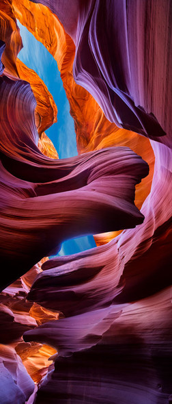 Antelope Canyon Lady in the Wind Vertical by Lewis Carlyle