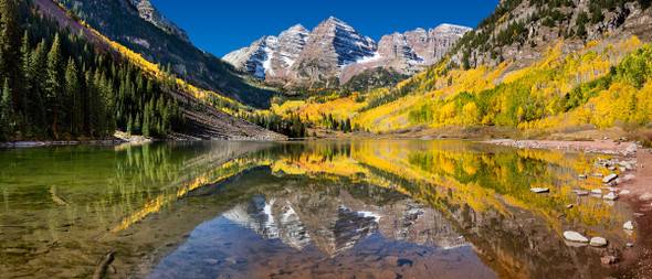 Maroon Bells Fall Colors Reflections by Lewis Carlyle