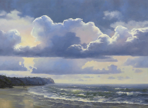 Far above the Sea  (Original Painting) Oil on Canvas 22x30  by Linda Glover Gooch
