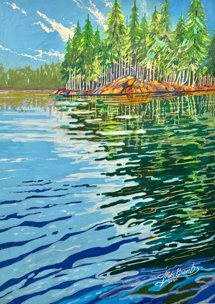 Reflections (Original Painting) Acrylic on Canvas 18x24 by Michael Grant Reflections (Original Painting) Acrylic on Canvas 18x24 by Michael Grant