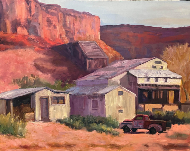 Gateway Mine in Colorado (Original Painting) Oil on Gallery Wrap Canvas 30x24 by Deb Bartos