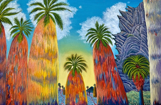 Indian Soul (Original Painting) Oil on Canvas 24x36 Framed by Han Mook Kim