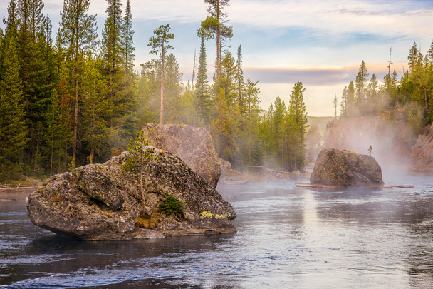 Morning on the River, Yellowstone National Park by Ruby Hour Photo Art ~ Marcela Herdova