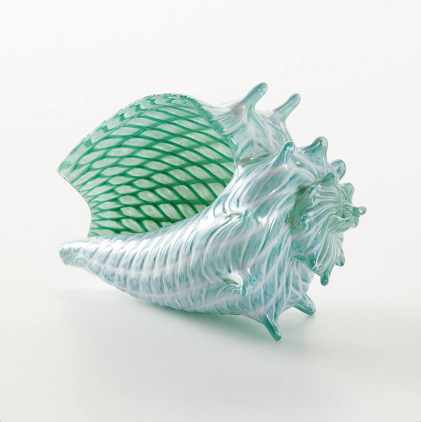 Calm Seas Emerald Conch Shell by Treg Silkwood