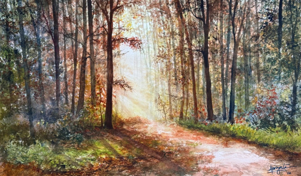 Path in the Woods (Print) by Aprajita Lal