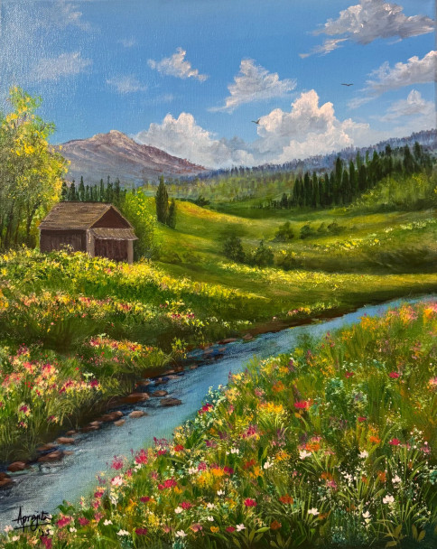 Countryside Meadow (Print) by Aprajita Lal