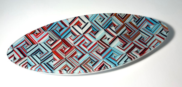 Optik Dish-Red and Light Blue by Martin Kremer