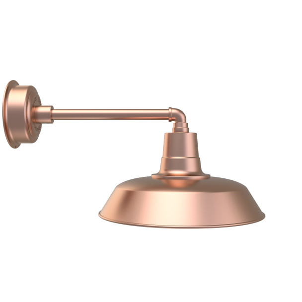Solid Copper 16" Vintage LED with Metropolitan Gooseneck Arm Barn Light