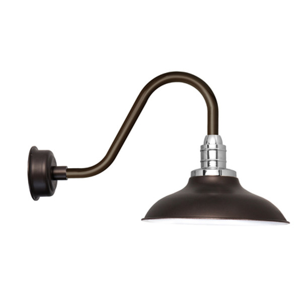 Rustic 10" Peony Mahogany Bronze LED Barn Lights