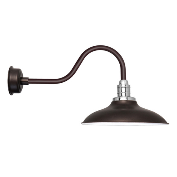 12" Mahogany Bronze Peony Contemporary LED Barn Lights