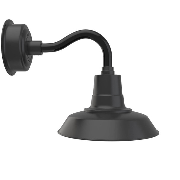 12" Vintage LED Sconce Light with Chic Arm in Matte Black 12" Vintage LED Sconce Light with Chic Arm in Matte Black