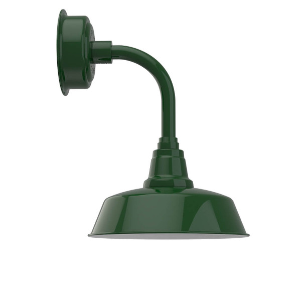 12" Farmhouse LED Sconce Light with Trim Arm in Green