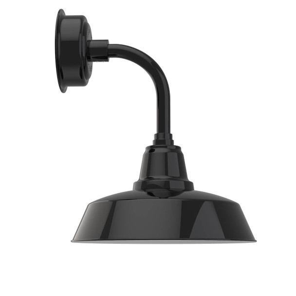 14" Farmhouse LED Sconce Light with Trim Arm in Black