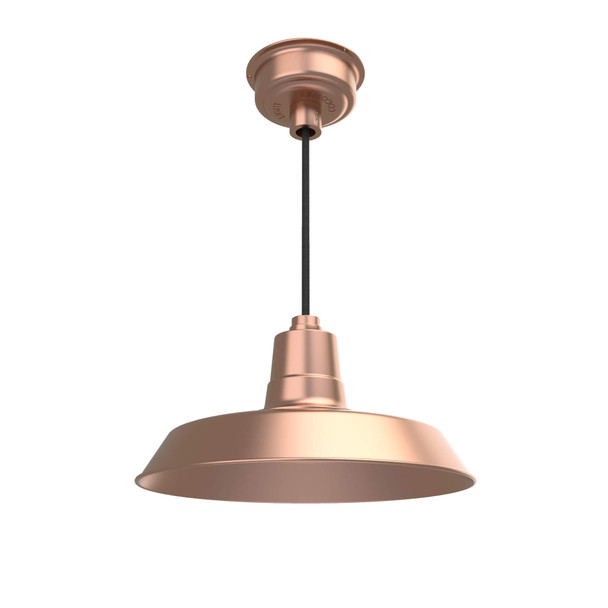16" Vintage LED Pendant Light in Solid Copper